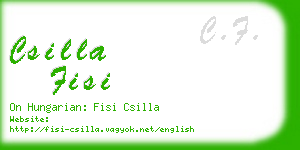 csilla fisi business card